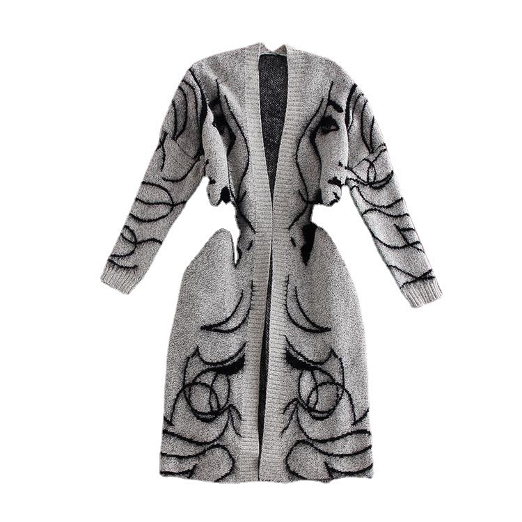 Cardigan pour femme avec motif créatif et design à devant ouvert Chic & Stil