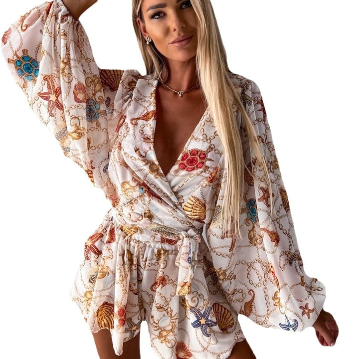 Women Elegant Bohemian Printed Dress Jumper Lune London
