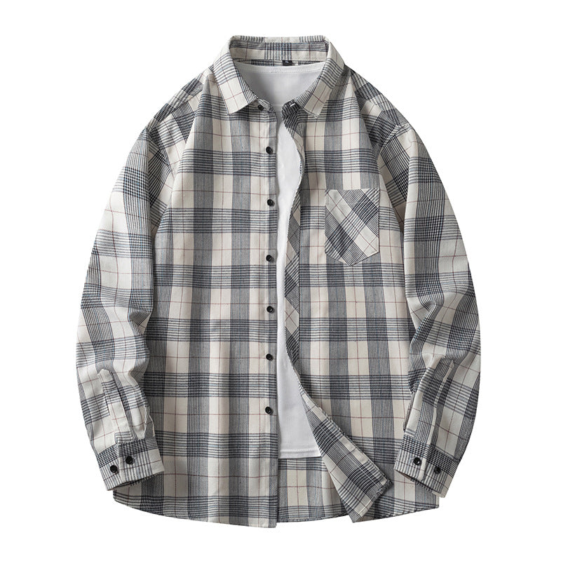 Casual checkered shirt for men with pockets and button-down collar Lune London