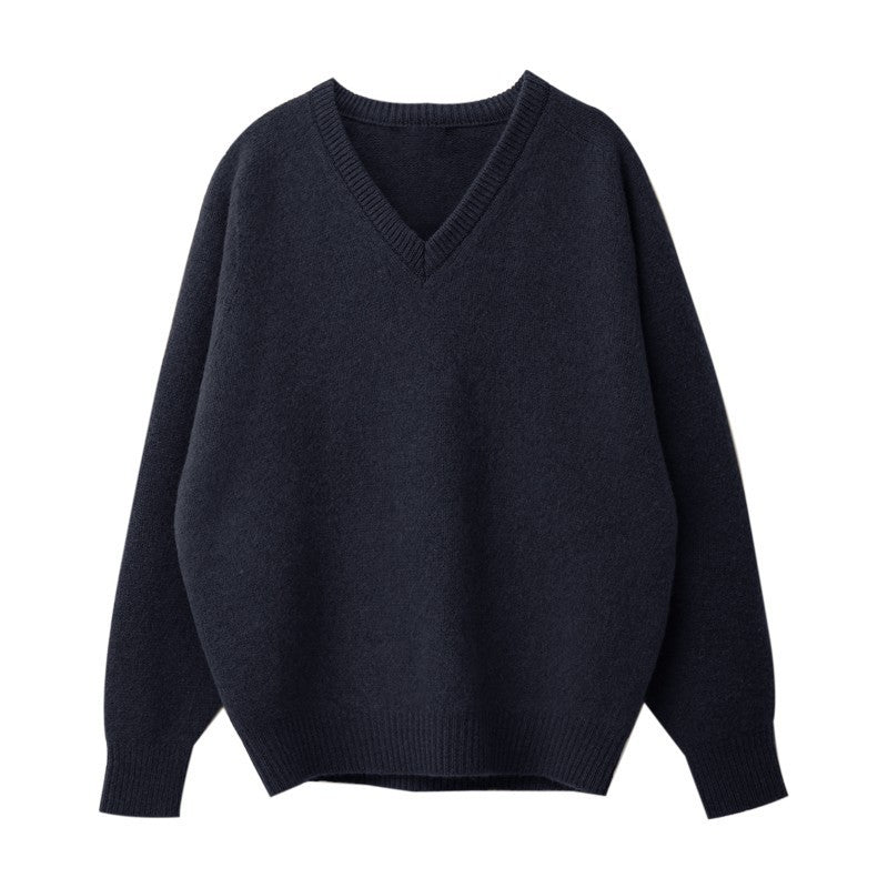 Pull à col V en tricot doux de haute qualité pour femmes Chic & Stil