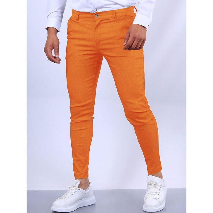 Chino pants for men with a comfortable elastic waist and a slim fit Lune London