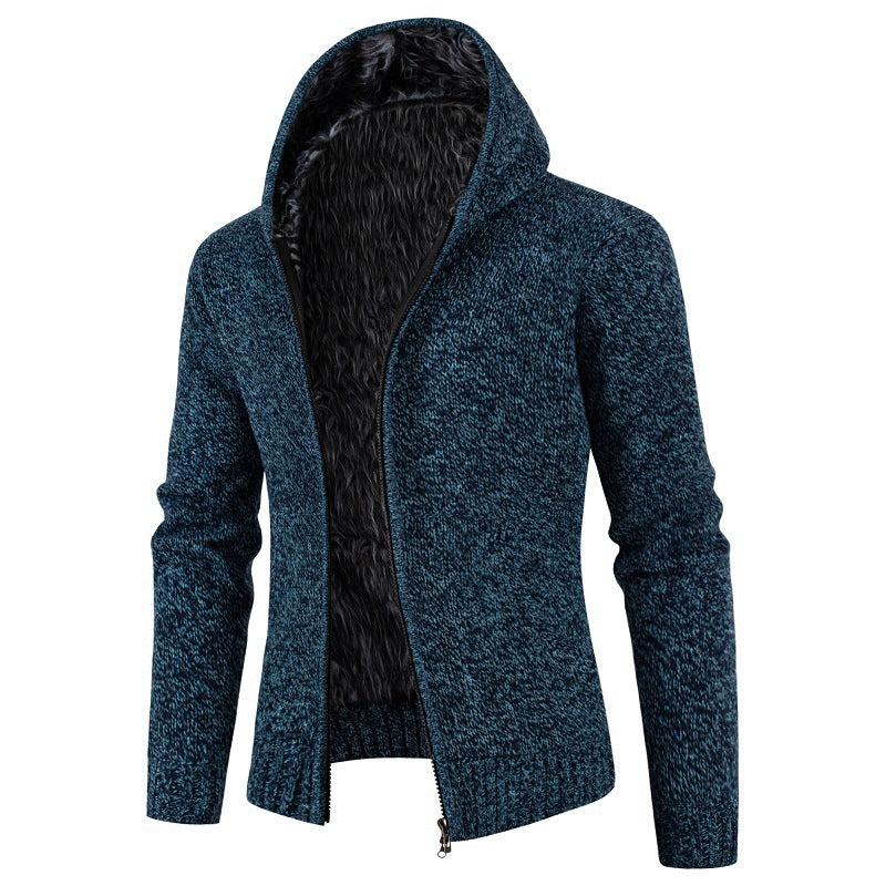 Men's cozy cardigan with high collar and practical pockets Lune London