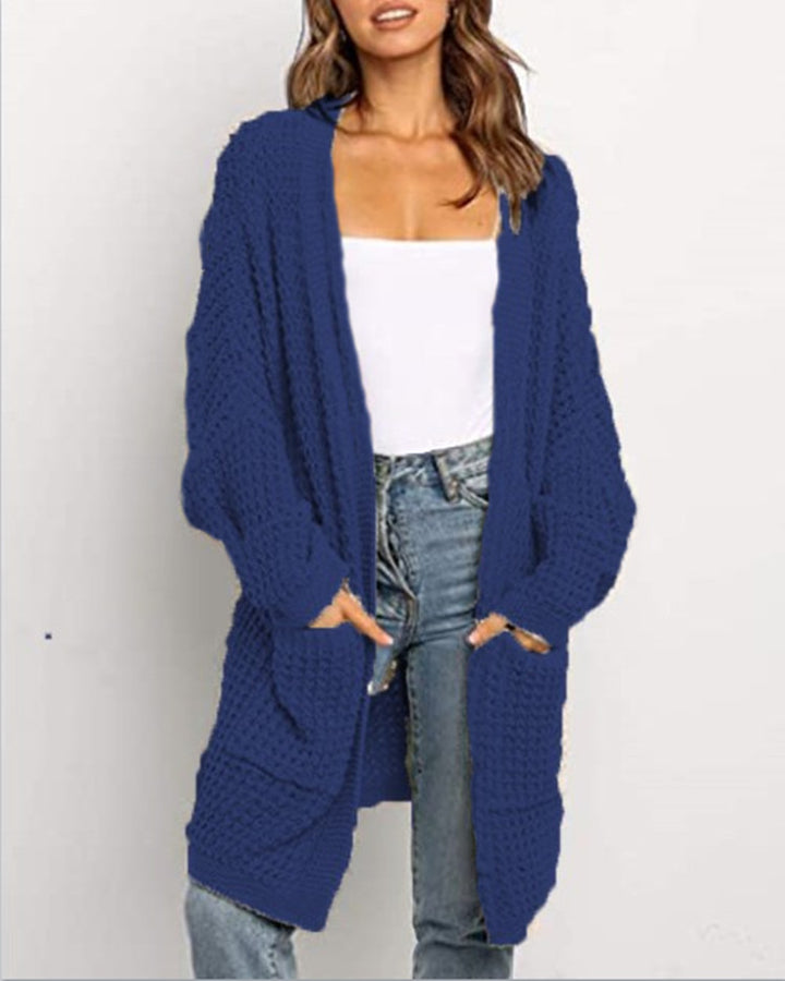 Cardigan en tricot épais pour femmes avec poches pratiques et coupe ample Chic & Stil