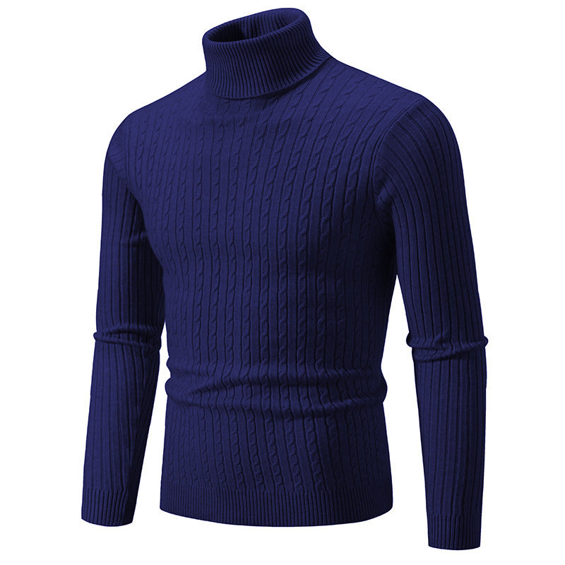 Elegant roll-neck sweater for men in fine knit Lune London