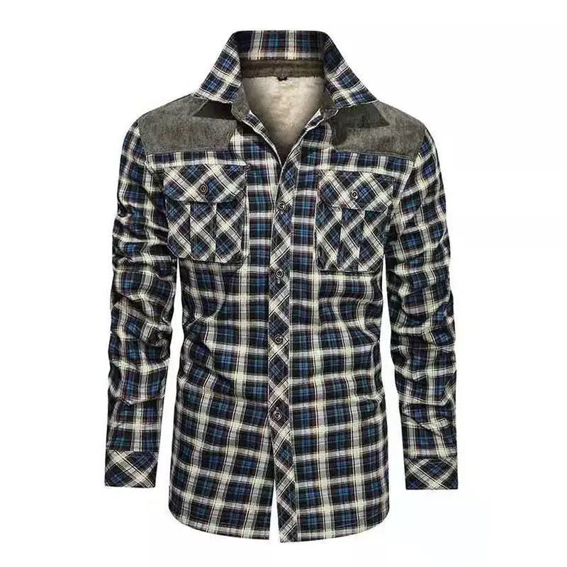Men's plaid flannel shirt with warm inner lining Lune London