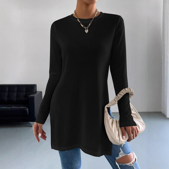 Long sleeve blouse for women with side slits and high-quality finish Lune London