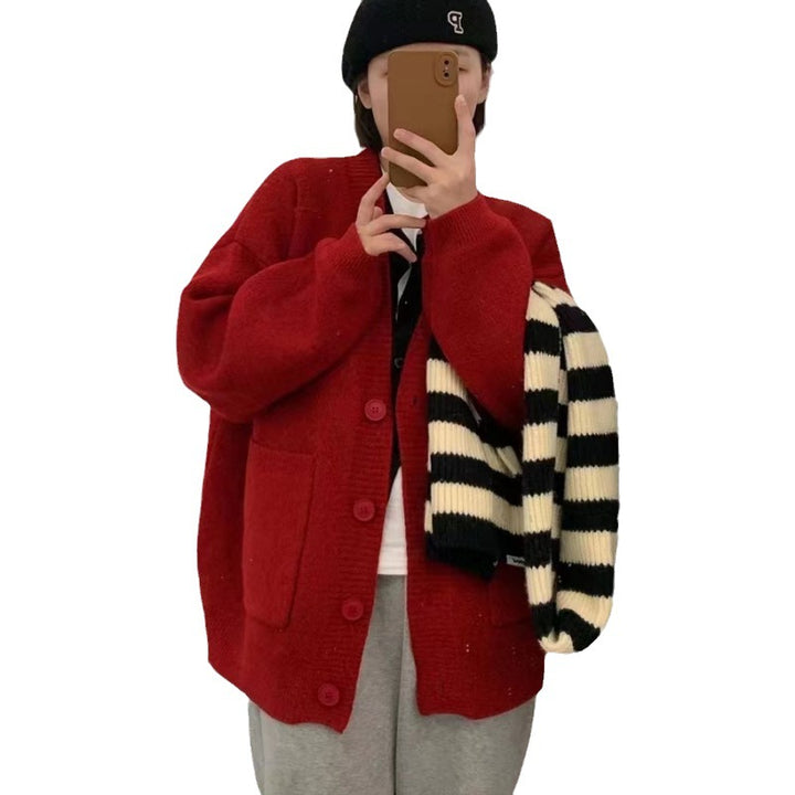 Ladies cozy knit cardigan with pockets Lune London