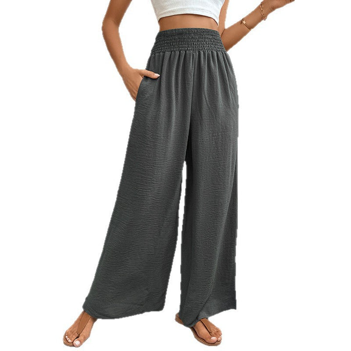 Wide summer pants for women with elastic waistband Lune London