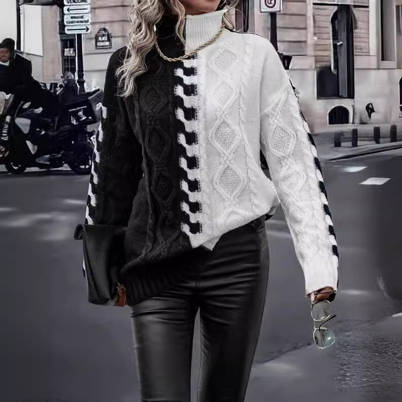 Womens sweater with modern block design Lune London