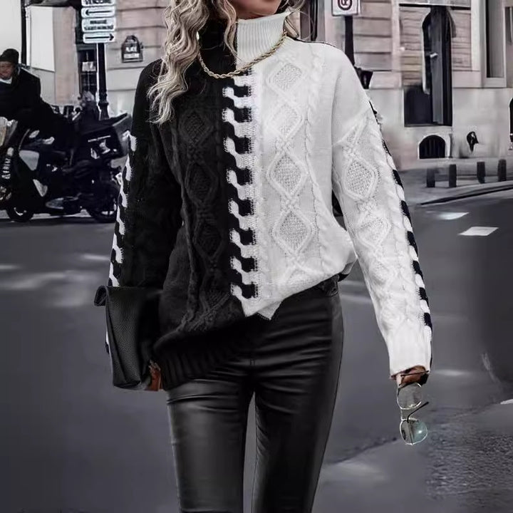Womens sweater with modern block design Lune London