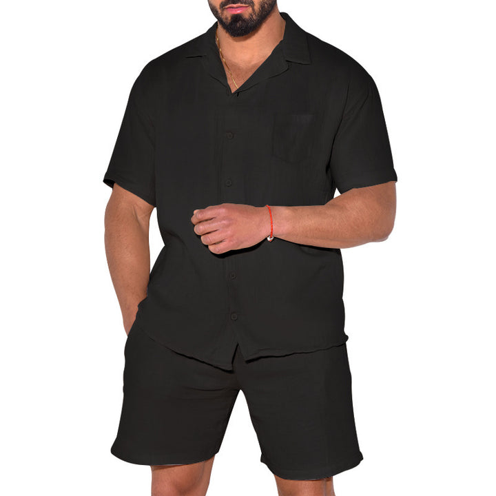 Men's short sleeve shirt and shorts set Lune London