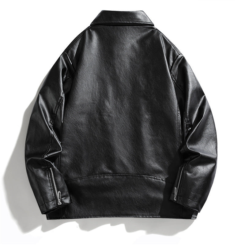 Ladies classic faux leather biker jacket Lune London