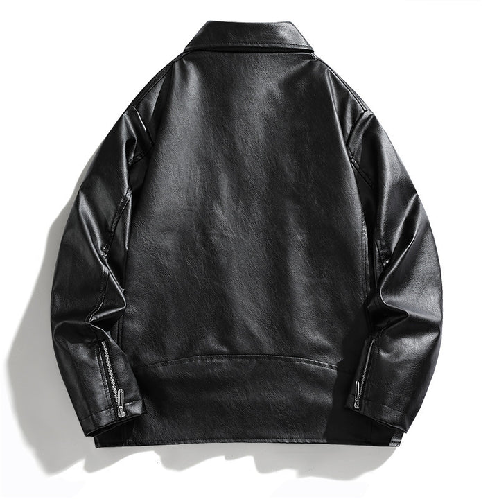 Ladies classic faux leather biker jacket Lune London