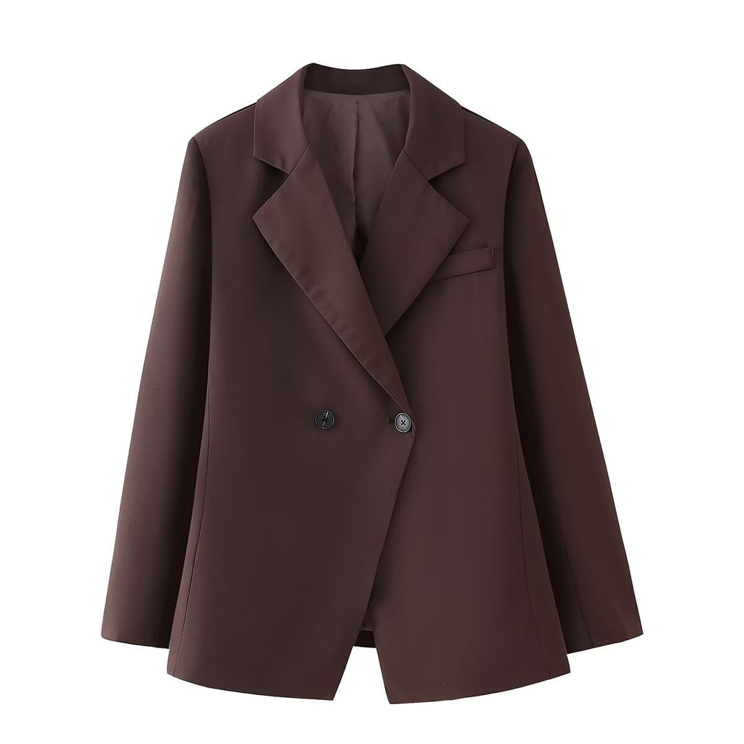 Blazer jacket for women with double treatment featuring a stylish cut and practical pockets Lune London