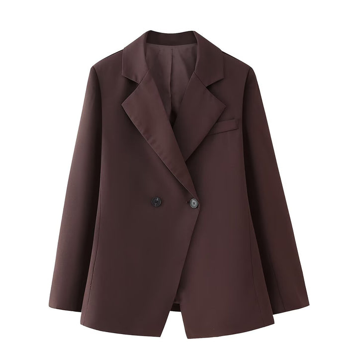 Blazer jacket for women with double treatment featuring a stylish cut and practical pockets Lune London