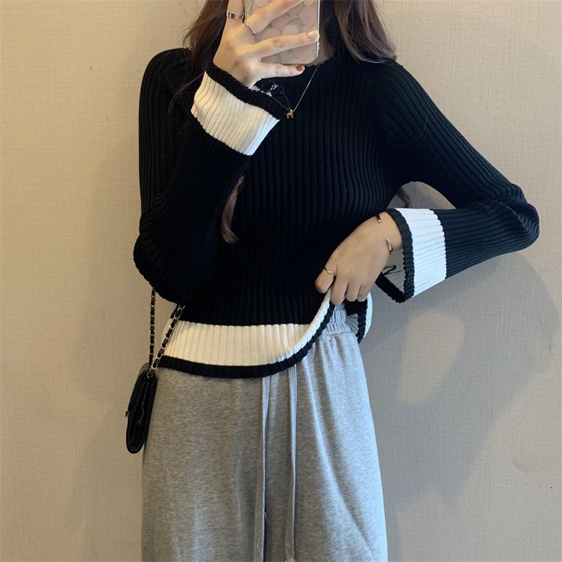 Pull en tricot côtelé à la mode pour femmes avec coupe décontractée Chic & Stil