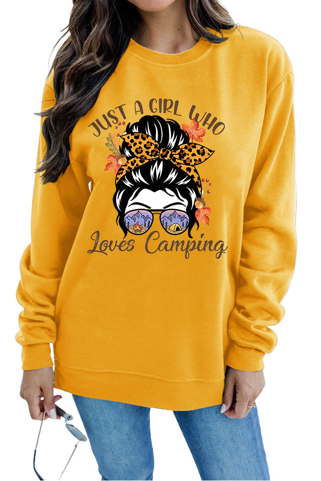 Sweatshirt pour femmes avec motif artistique de camping Chic & Stil