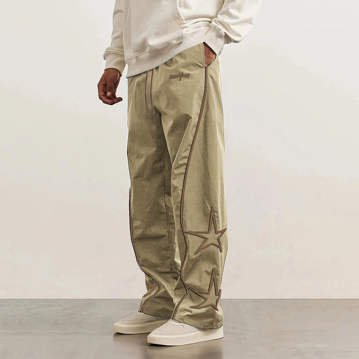 Men's Casual Sports Pants with Striking Star Design Chic Und Stil