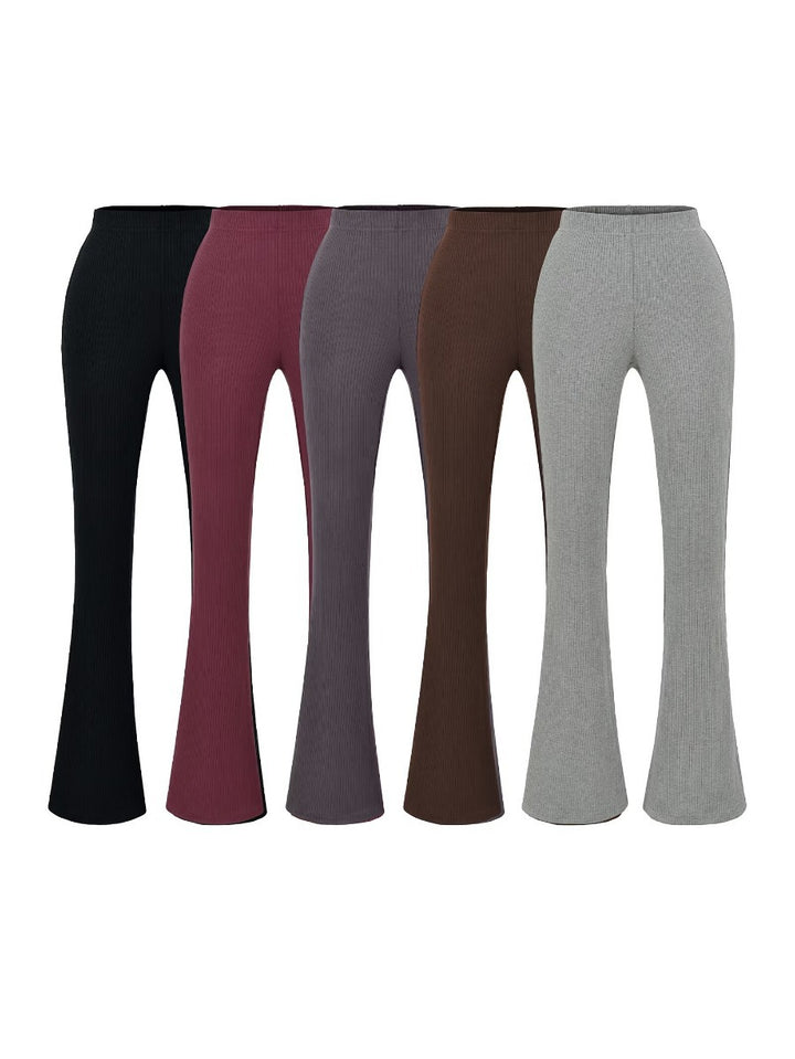 Elegant flared pants for women in high-quality elastic stretch material with high waist Lune London