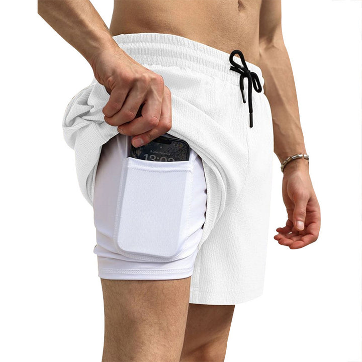 Men's sports shorts with practical pocket for smartphone Lune London