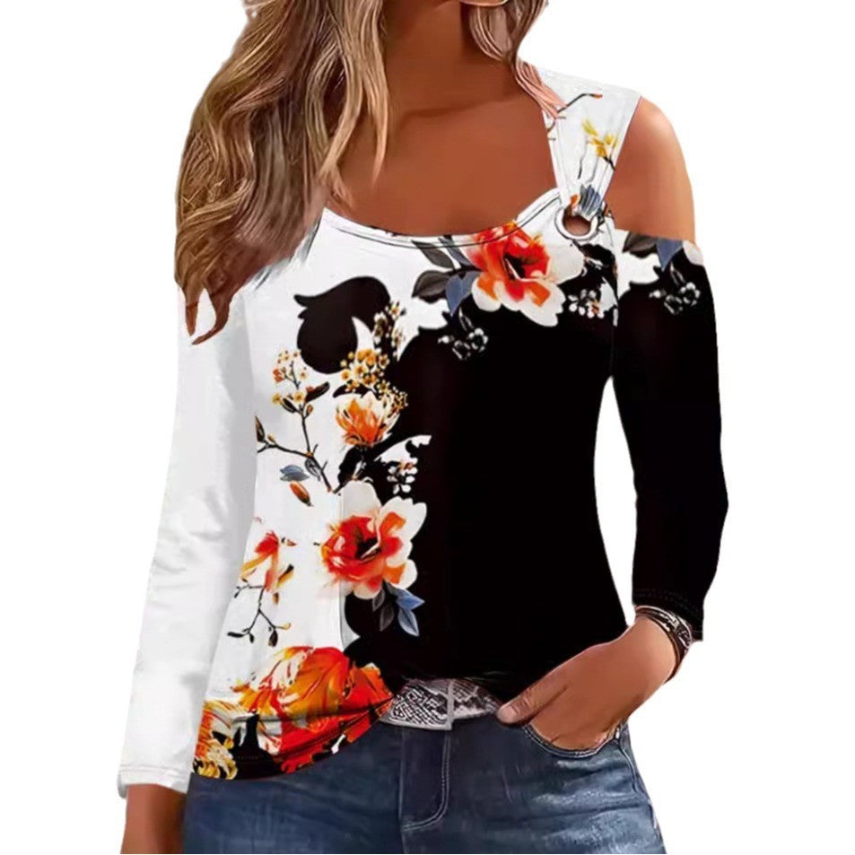 Women long sleeve top with cut-out details and asymmetrical design Lune London