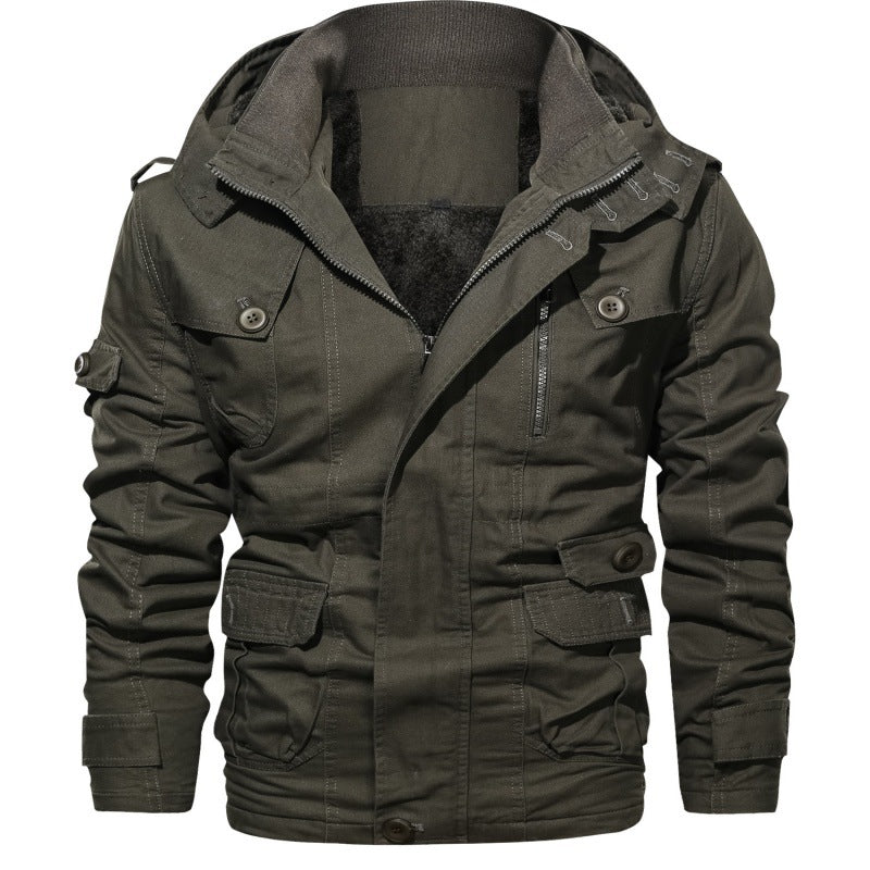 Stylish outdoor jacket for men with multifunctional pockets and thermal inner lining Lune London
