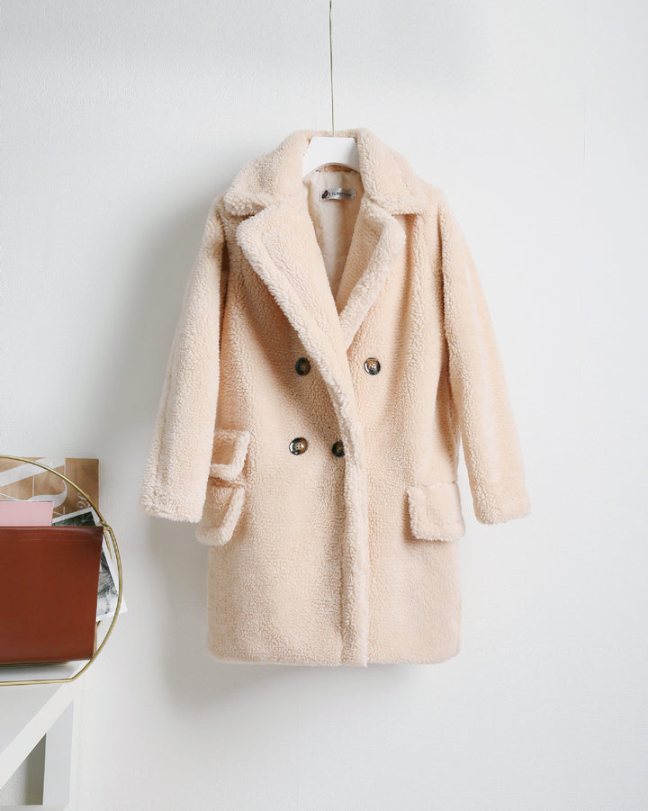 Ladies Chic Double Button Soft Coat and Style