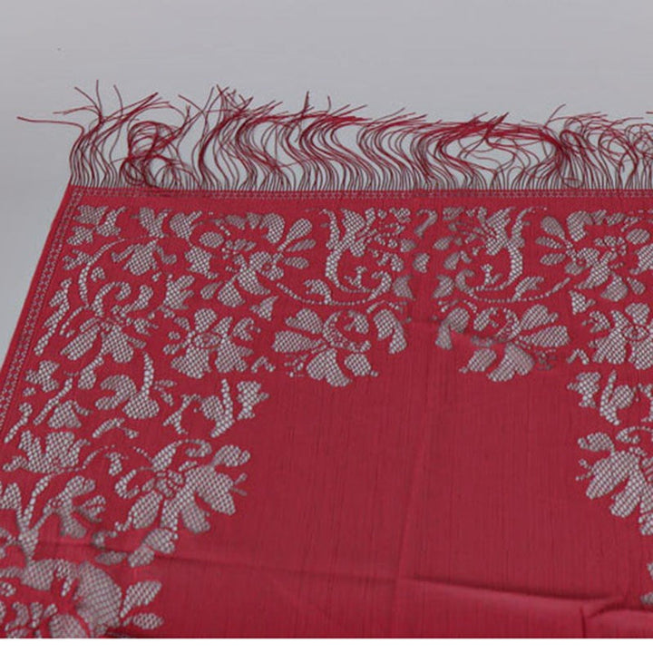 Women's Long Lace Scarf with Fringed Edges Lune London