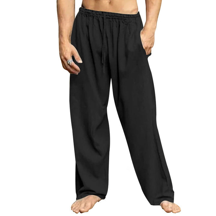 Men's Relaxed Leisure Pants with Elastic Waistband and Practical Pockets Lune London