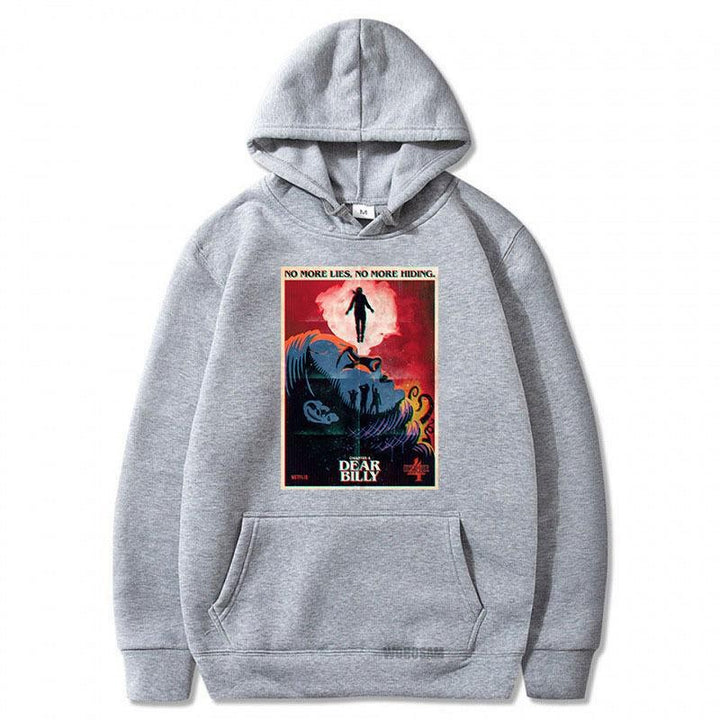 Women's hooded sweatshirt with creative film motif and cozy kangaroo pocket Chic & Stil