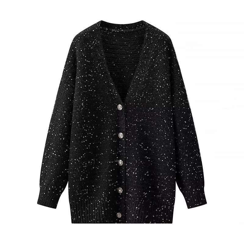Cardigan Femme Confortable avec Col V et Fermeture Boutonnée Chic & Stil