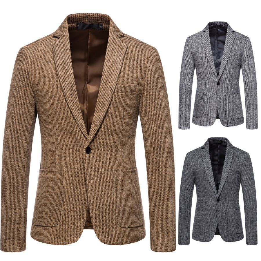 Elegant knitted blazer for men with structured design and slim fit Lune London
