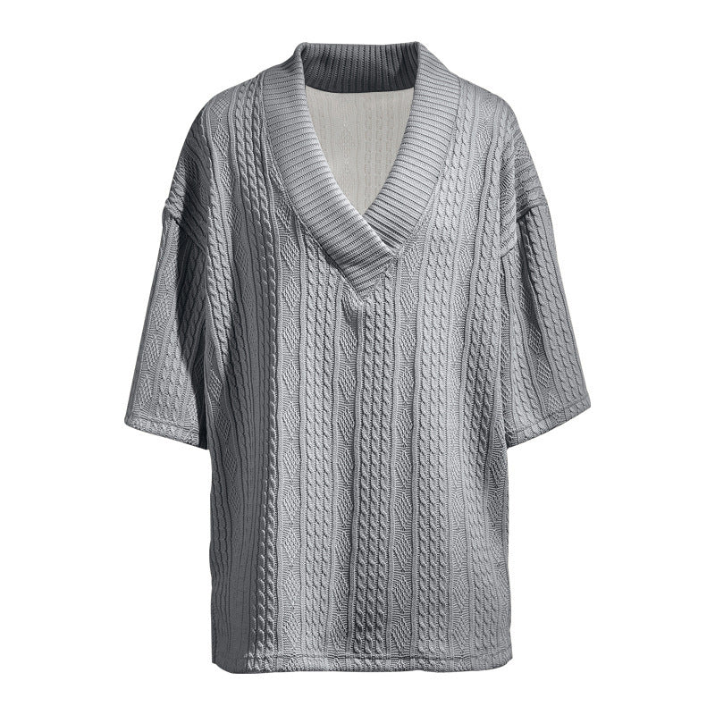 Women Oversized Sweater with V Neck and Chic Structure and Style
