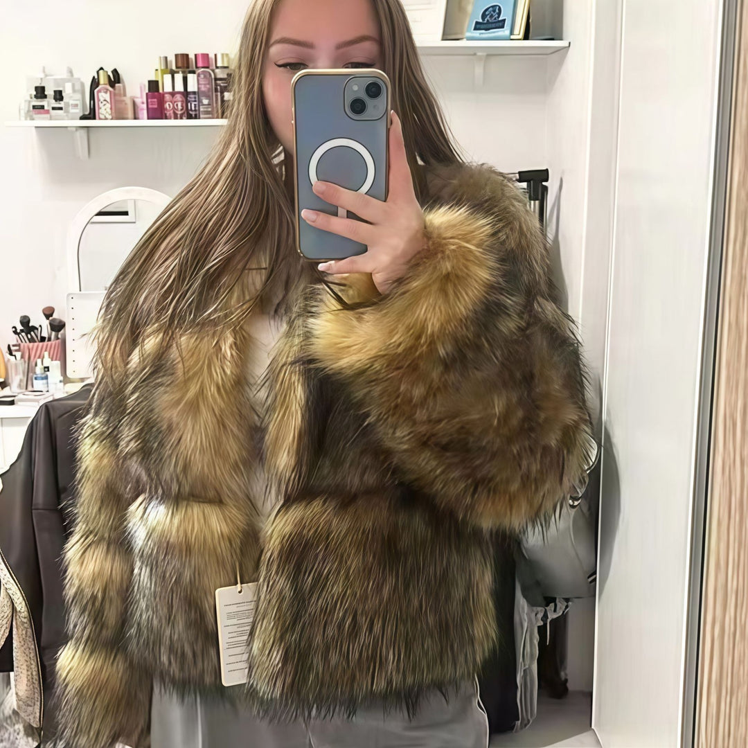 Ladies Lune London Faux Fur Jacket