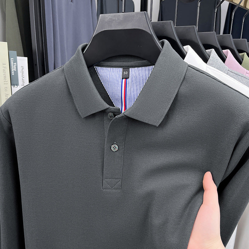 Men's Long Sleeve Polo with Structured Design and Breathable Properties Lune London