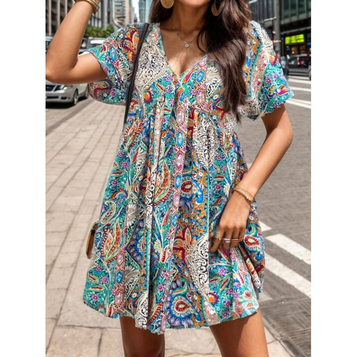 Robe d'été pour femme avec motif floral et coupe ample Chic & Stil