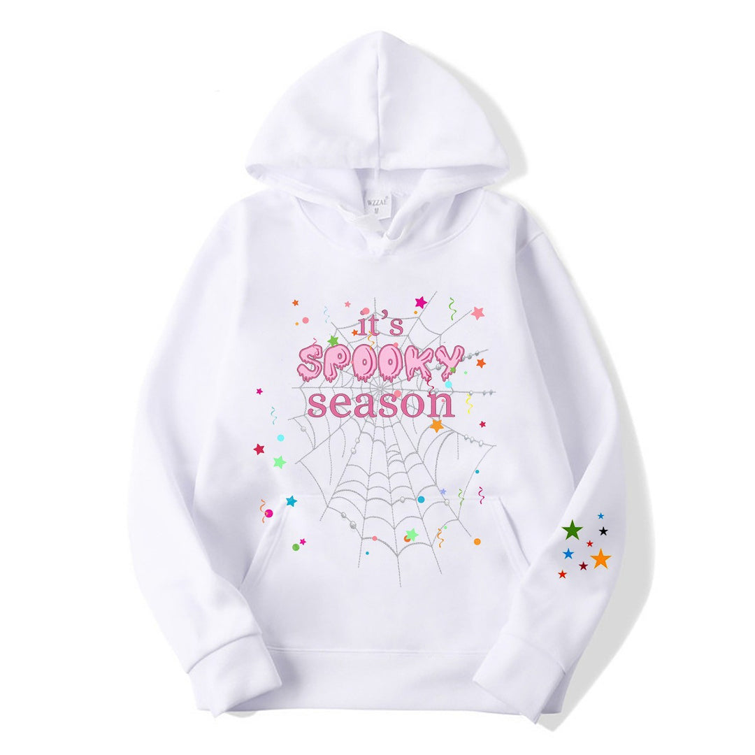 Women cozy hoodie with graphic Halloween design Chic & Stil