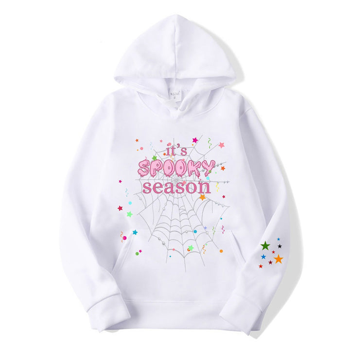 Women cozy hoodie with graphic Halloween design Chic & Stil