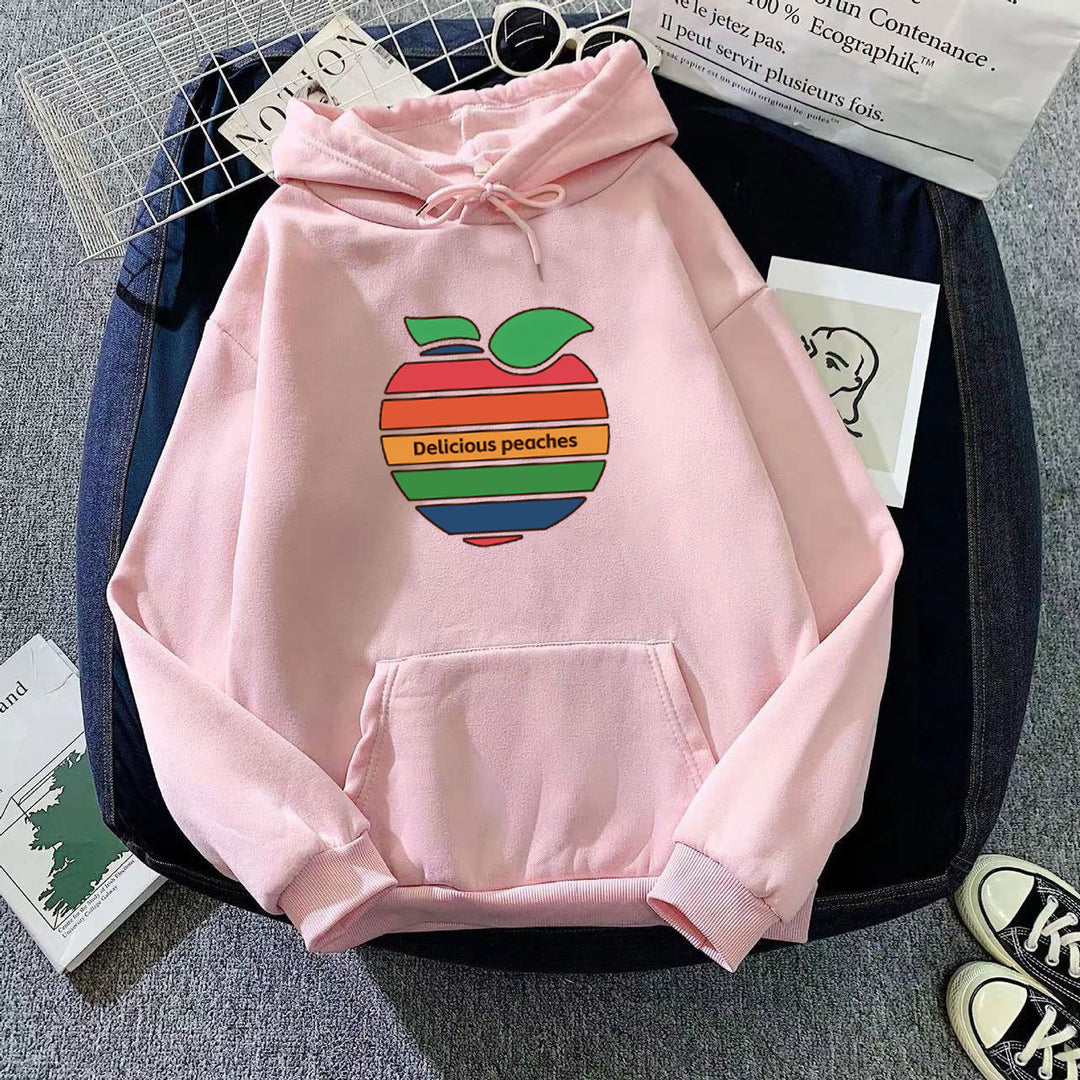 Women's hoodie with cheerful fruit motif Chic & Stil