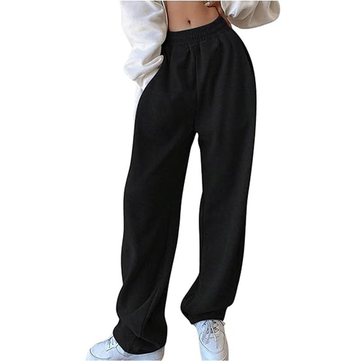 Casual women's joggers with high waist and elastic waistband Lune London