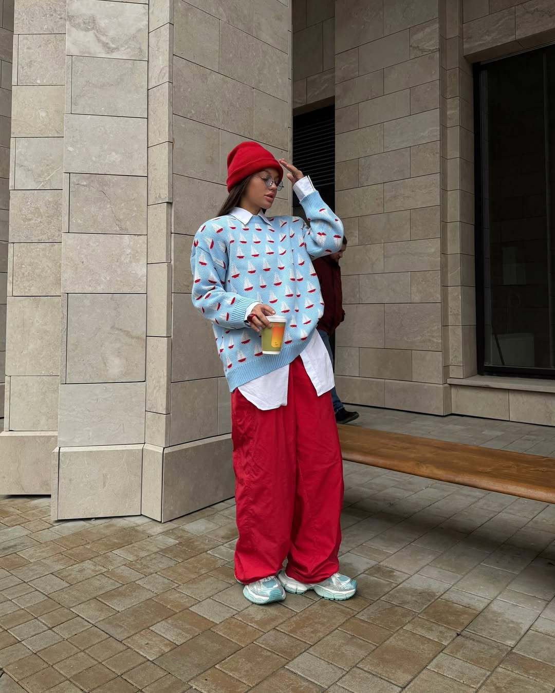 Casual sweater for women with chic maritime design