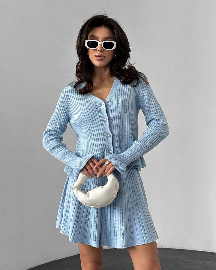 Veste-cardigan pour femmes avec texture côtelée et détails ludiques Chic & Stil