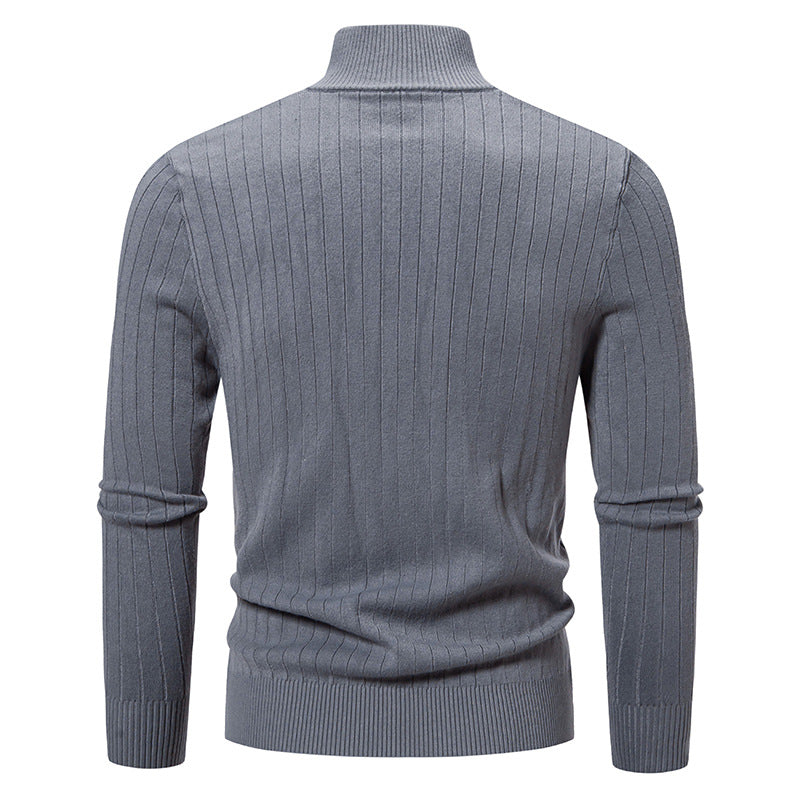 Men's knit jacket with modern zipper and fine ribbed structure Lune London