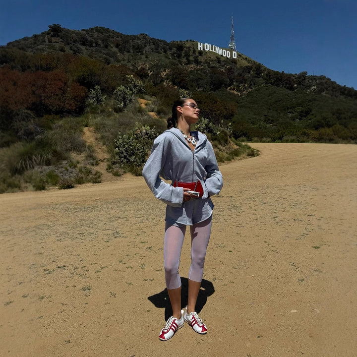 Sporty hooded jacket for women with a slim fit and long sleeves Lune London