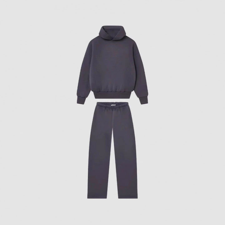 Women's Cozy Sweatshirt and Pants Set with High Collar and Casual Fit Lune London