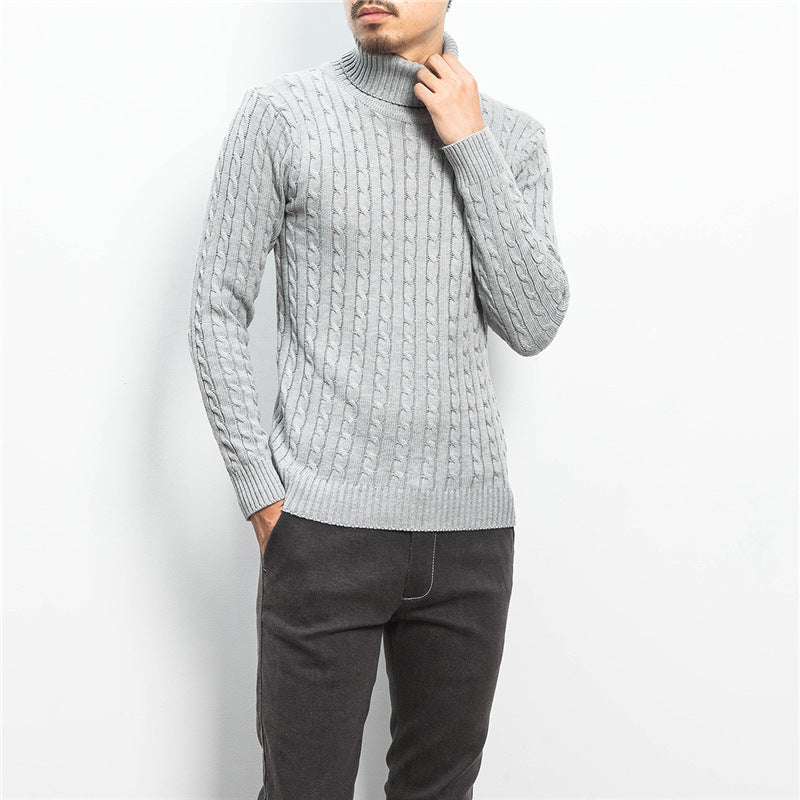Comfortable turtleneck sweater for men with diamond pattern Lune London