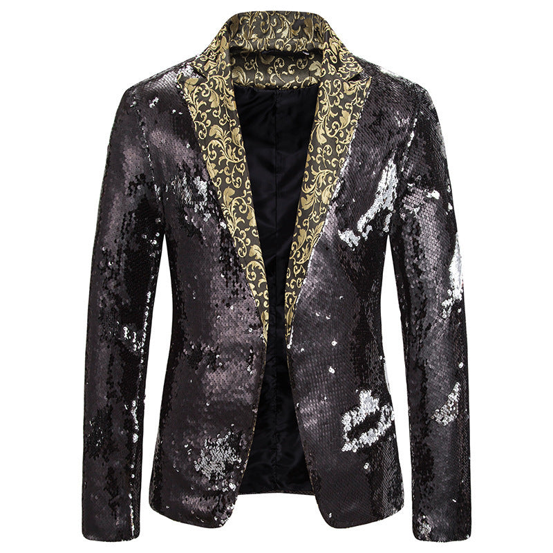 Extravagant sequin blazer jacket for men Lune London