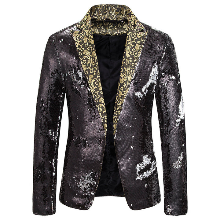 Extravagant sequin blazer jacket for men Lune London