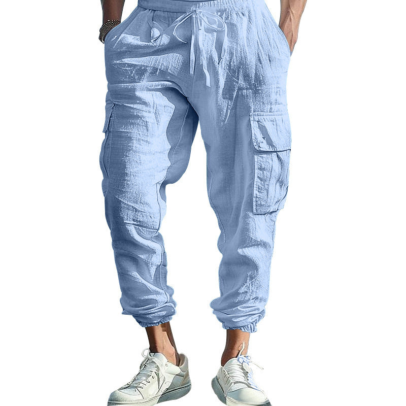 Men's cargo pants with elastic waistband and versatile pockets Lune London