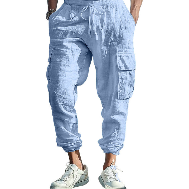 Men's cargo pants with elastic waistband and versatile pockets Lune London